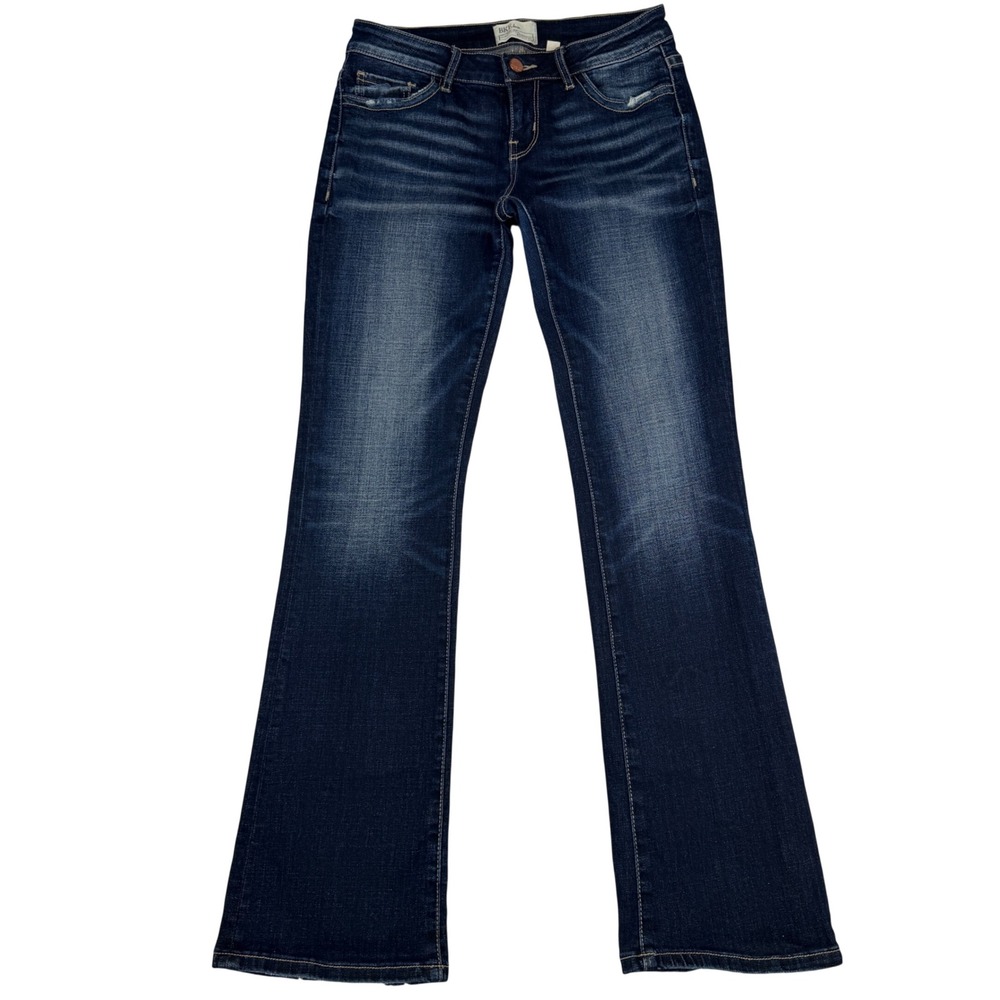 BKE Stella Bootcut Jeans Women 27R Dark Wash Distressed Stretch ABK3408